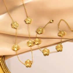 Lale Collection® Schmuckset Gold Kleeblatt Schmuck-Set günstig online kaufen