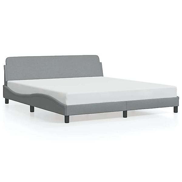 vidaXL Bettgestell Dover Hellgrau 180x200 cm Stoff 373225 günstig online kaufen