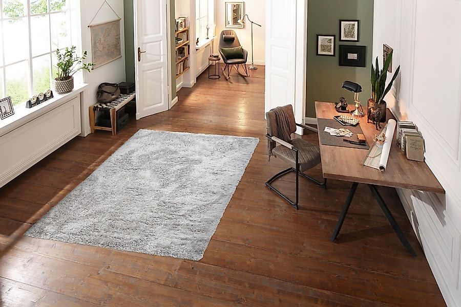 my home Hochflor-Teppich Boldo, rechteckig, Höhe: günstig online kaufen
