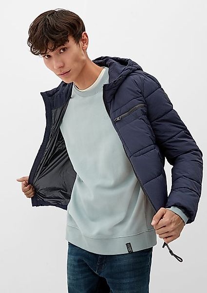 QS Allwetterjacke Steppjacke mit Kapuze Applikation günstig online kaufen