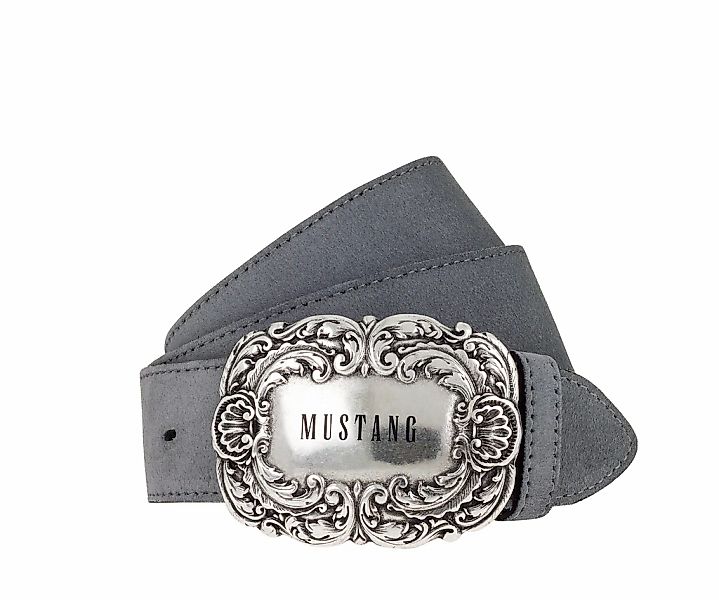 MUSTANG Ledergürtel 4 cm breit, geschwärzte Koppelschließe günstig online kaufen