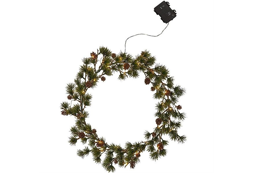 MARELIDA Dekokranz LED Tannenkranz Zapfen Türkranz Weihnachtskranz Timer fü günstig online kaufen