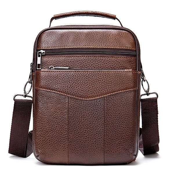 YUBRO-STUDIO Umhängetasche Herren Leder Schultertasche Crossbody günstig online kaufen