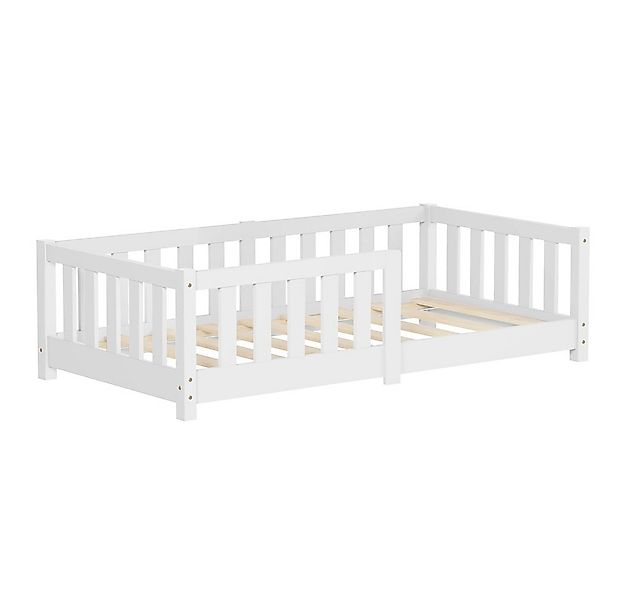 ML-DESIGN Spielbett Bodenbett Holzbett mit Lattenrost & Rausfallschutz Juge günstig online kaufen