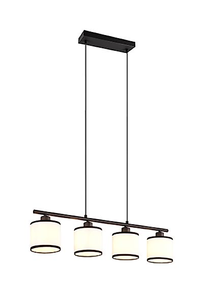 Pendelleuchte 4xE14 Metall Schwarz Matt / Weiß günstig online kaufen