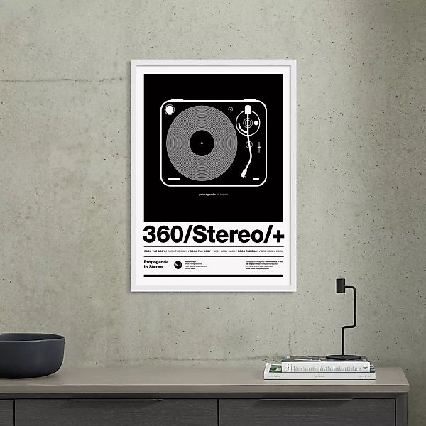 Stereo Poster gerahmter Kunstdruck (A3) - MADE.com günstig online kaufen