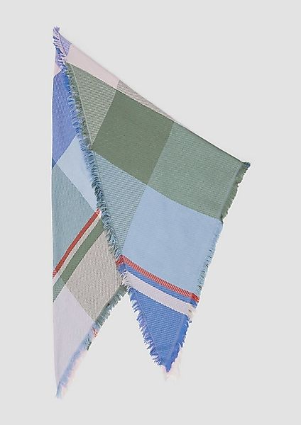 s.Oliver Schal Schal, Dreieckiger Schal aus Viskosemix mit Karomuster günstig online kaufen