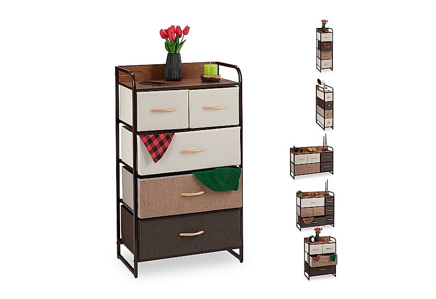 relaxdays Beistellschrank Schubladenschrank vers. Designs B günstig online kaufen