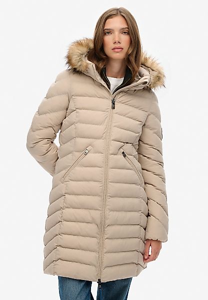Superdry Steppjacke "FUJI FAUX FUR HOOD MID LENGTH" mit Kapuze günstig online kaufen