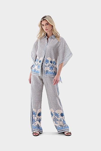 Tunika aus Leinen mit Palmen-Druck günstig online kaufen