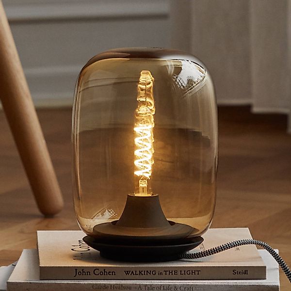 PLEASE WAIT to be SEATED Tischlampe ACORN, amber, Glas, dim günstig online kaufen