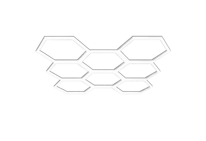 Barberpub Deckenleuchte BarberPub Hexagon Deckenleuchte LED Garage Light LP günstig online kaufen