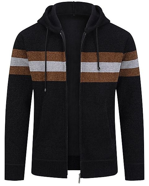 Allthemen Cardigan mit Kapuze Strickjacke Herren gefütterte Winterjacke Kon günstig online kaufen