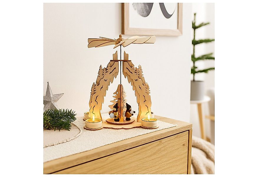 HTI-Living Weihnachtspyramide Weihnachtspyramide Schneeball, Tischpyramide günstig online kaufen