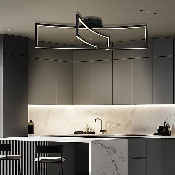 IMPTS Deckenleuchte Deckenleuchte Deckenlampe Schwarz 2 günstig online kaufen