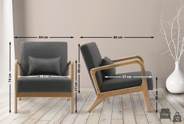 CLP Loungesessel Hibbing, mit Stoff-Bezug, Gestell günstig online kaufen