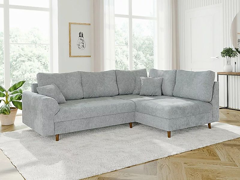 S-Style Möbel Ecksofa Kristian mit Holzfüßen im skandinavischen Stil aus Ch günstig online kaufen