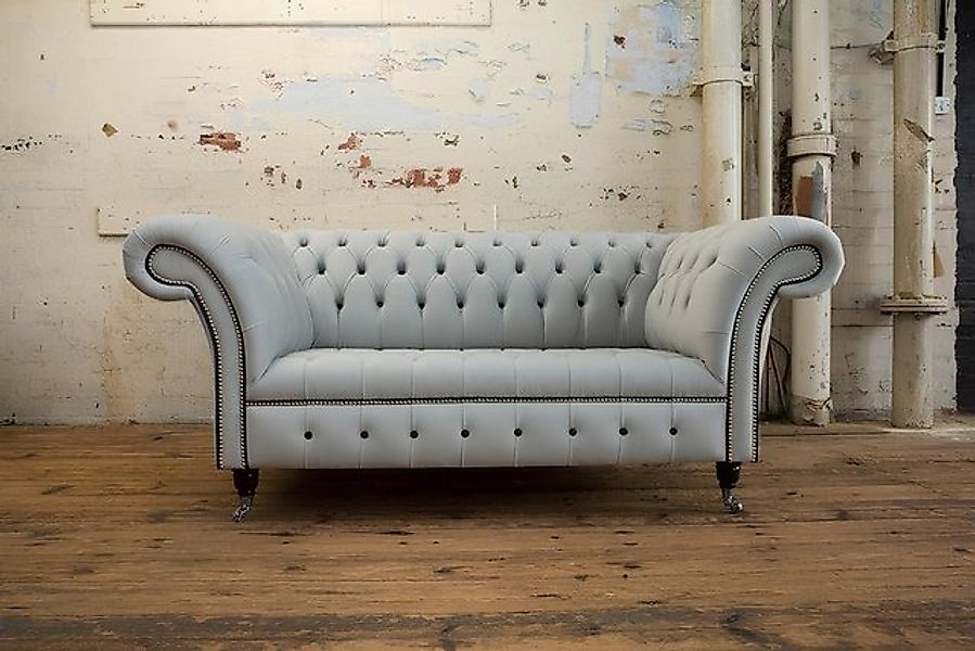 JVmoebel Sofa Chesterfield Ledersofa Couch Polster designer 2 Sitzer Sofas günstig online kaufen