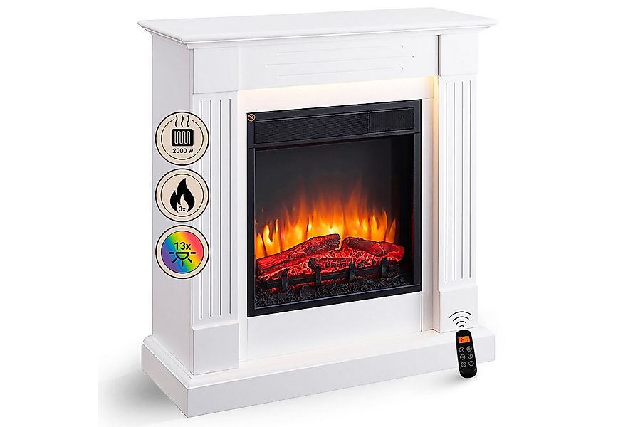 Balderia Elektrokamin BALDERIA Ladina - Standkamin - weiss, LED-Beleuchtung günstig online kaufen