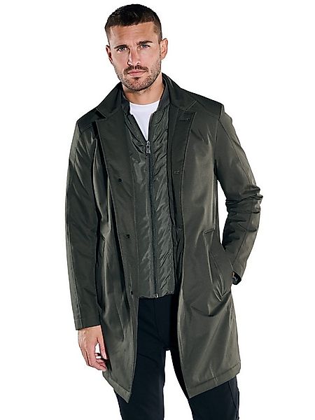 emilio adani Kurzmantel Herren Mantel mit heraustrennbarem Inlet, Oliv günstig online kaufen