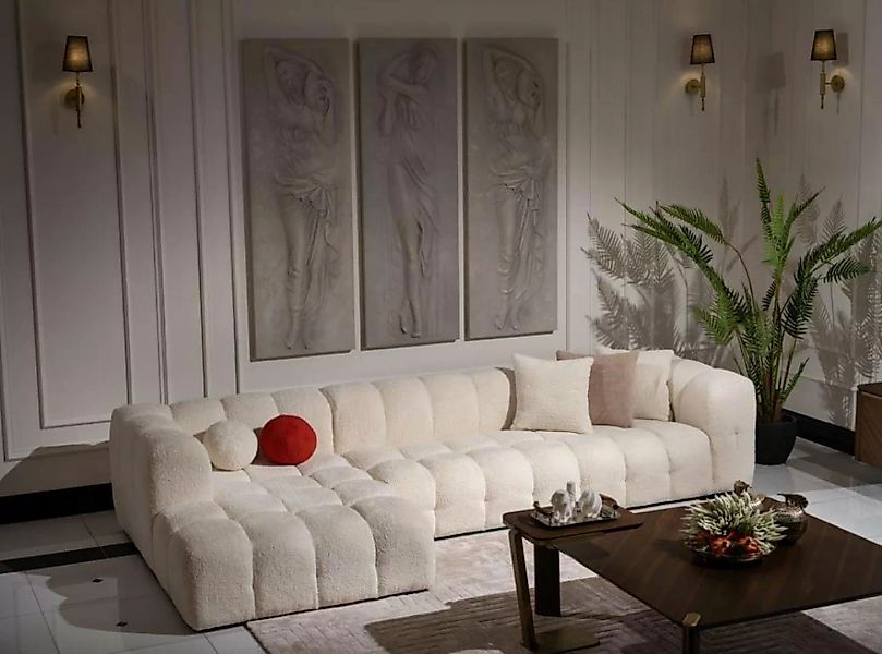 JVmoebel Ecksofa Moderne Ecksofa Polstersofa Luxus Sofa Relax Weiß Sofas, 1 günstig online kaufen