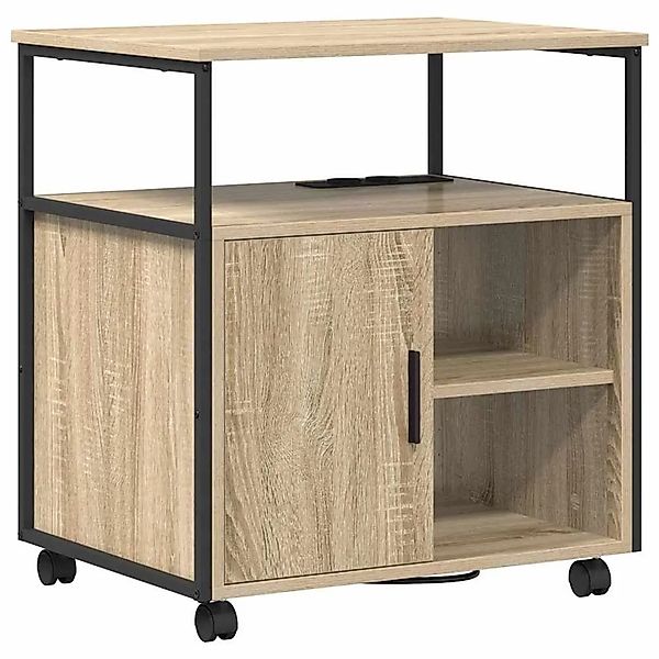 vidaXL Schrank mit Ladestation Mit Rad Sonoma-Eiche 61 x 46 x 67 cm 859831 günstig online kaufen