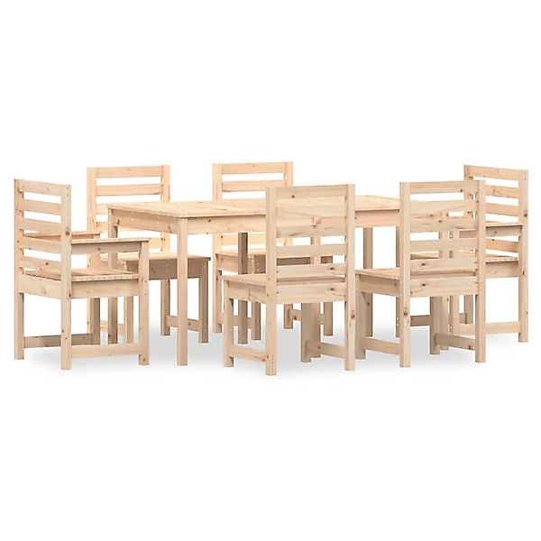 vidaXL 7-Tlg Garten-Essgruppe Massivholz Kiefer 3154707 günstig online kaufen
