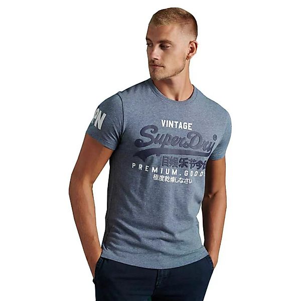 Superdry Vintage Logo Ns Kurzarm T-shirt XS Tois Blue Heather günstig online kaufen