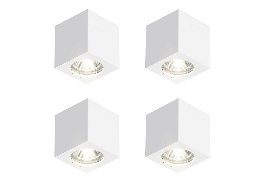 Nettlife Aufbauleuchte Weiß GU10 Eckig Aufbaustrahler 40W Gips Modern klein günstig online kaufen