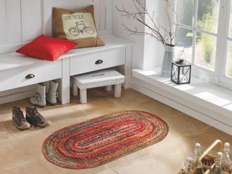 wash+dry by Kleen-Tex Fußmatte "Wovells" oval 9 mm Höhe Schmutzfangmatte, r günstig online kaufen