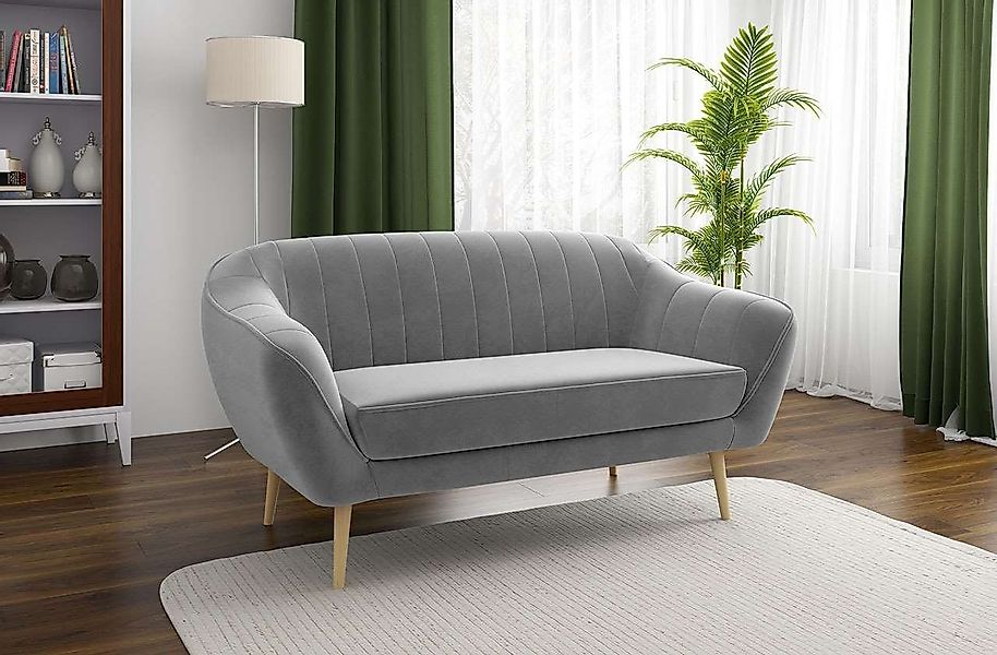 MKS MÖBEL Sofa GAJA 3 Sitzer, Set, Buchenbeine, T30-Schaum, Dekorative Näht günstig online kaufen