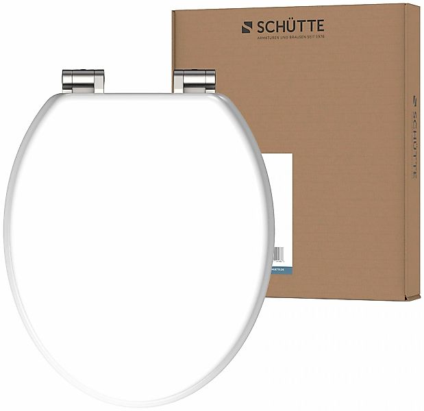 Schütte WC-Sitz "WHITE" mit Absenkautomatik und Holzkern, max, Belastung de günstig online kaufen