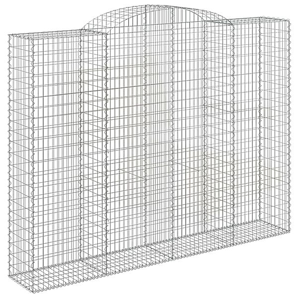 vidaXL Gabionen mit Hochbogen 4 Stk 300x50x220/240cm Eisen 1671044 günstig online kaufen