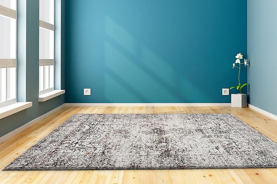 my home Teppich »Muriel«, rechteckig, 10 mm Höhe, Wohnzimmer günstig online kaufen