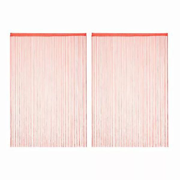 relaxdays 2 x Fadenvorhang rot 145 x 245 cm günstig online kaufen