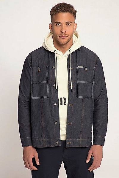 STHUGE Businesshemd STHUGE Jeanshemd Overshirt Denim Langarm bis 8 XL günstig online kaufen