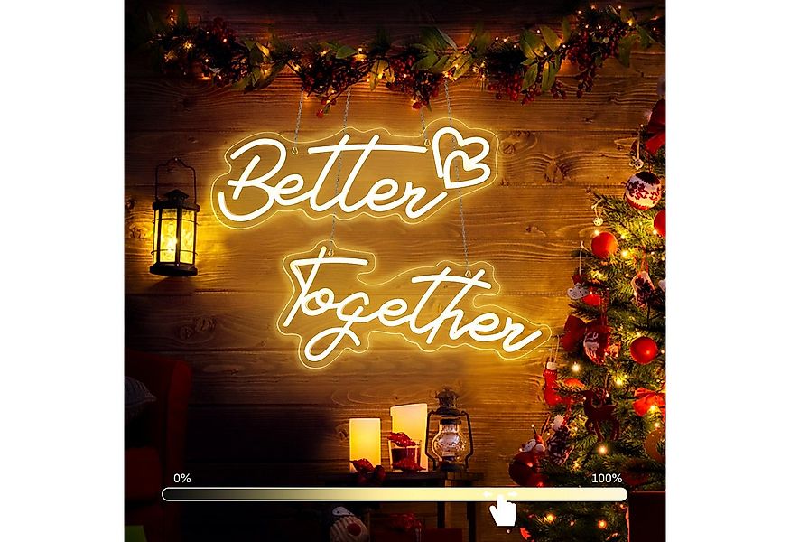 MUPOO Dekolicht LED Dekolicht,Better Together Neonschilder,Dimmbar,Zwei-Pac günstig online kaufen