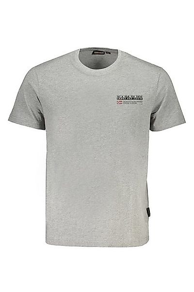 Napapijri T-Shirt Herren Kurzarm T-Shirt Grau, 100% Bio-Baumwolle mit günstig online kaufen