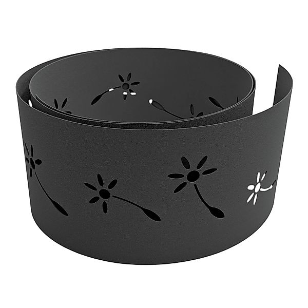 zaunzu Sichtschutz Premium Dekor Pusteblume Lasermuster Anthrazit 2,55m günstig online kaufen