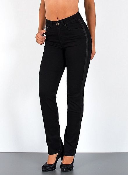 ESRA Straight-Jeans Premium Damen Straight Fit Jeans High Waist Hose bis Üb günstig online kaufen