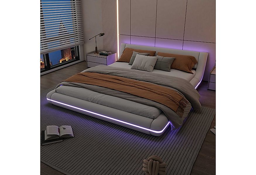 BlingBin Polsterbett Bodenbett (1-tlg., mit LED-Umgebungsbeleuchtung, 24-Ta günstig online kaufen