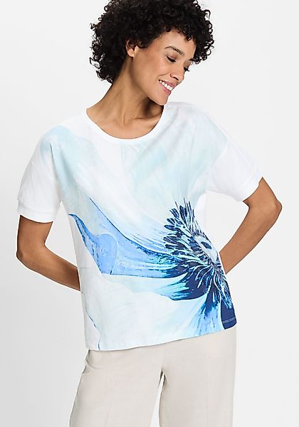 Olsen Print-Shirt (1-tlg) mit dekorativen Schmucksteinen günstig online kaufen