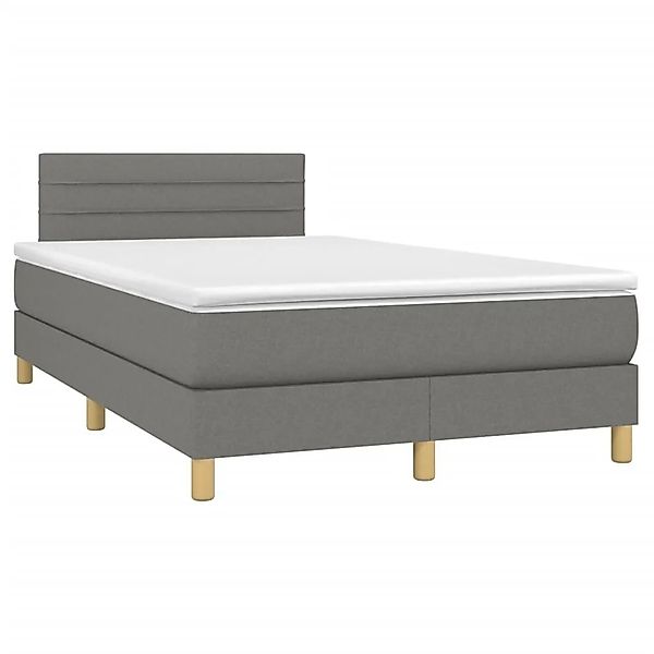 vidaXL Boxspringbett mit Matratze Dunkelgrau 120x190 cm Stoff 3269780 günstig online kaufen