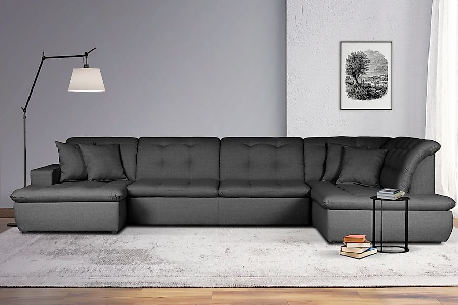 Home affaire Wohnlandschaft "BRISBANE NEU U-Form" mit feiner Steppung, Matt günstig online kaufen