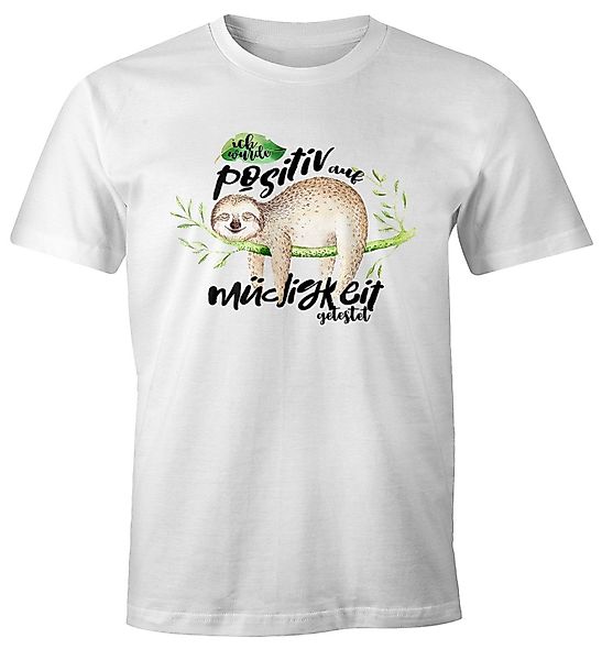 MoonWorks Print-Shirt Herren T-Shirt Faultier Ich günstig online kaufen