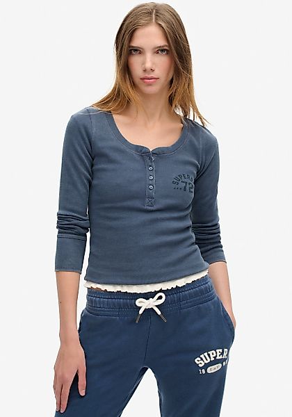 Superdry Langarmshirt "ATHLETIC BUTTON DOWN LS TOP", im Henley-Stil günstig online kaufen