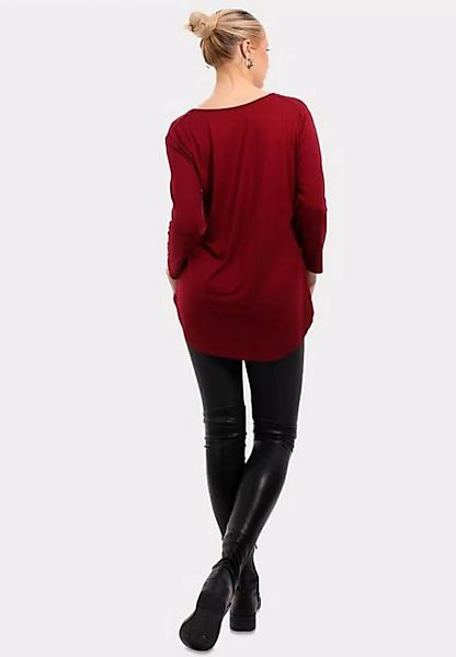 YC Fashion & Style Blusentop Oversized Long Bluse in XXL Look mit Rückenmot günstig online kaufen