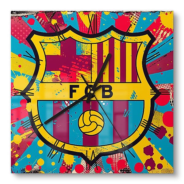 DEQORI Wanduhr 'Wappen FC Barcelona' (Glas günstig online kaufen
