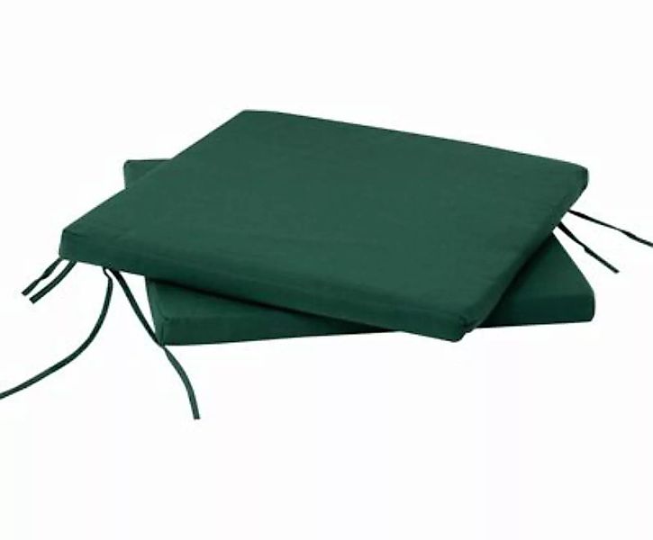 DEGAMO® Sitzkissen dunkelgrün Gartenstuhl, 41x40cm, 2 Stück  Erwachsene günstig online kaufen