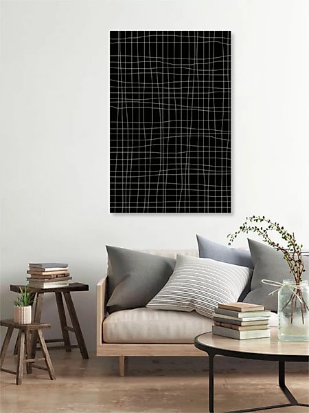 Poster / Leinwandbild - Grid Black günstig online kaufen